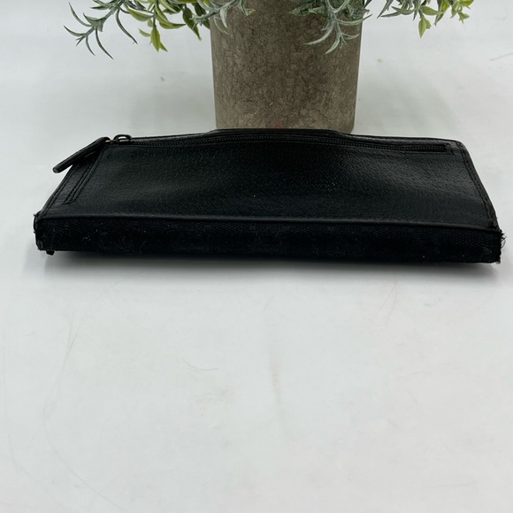 SOLD!!! GUCCI Vintage GG Web Black Canvas and Leather Heritage Collection Wallet - Picture 10 of 14